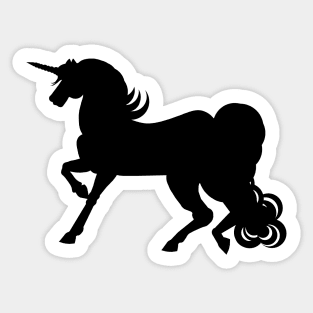 Black Unicorn Silhouette Sticker